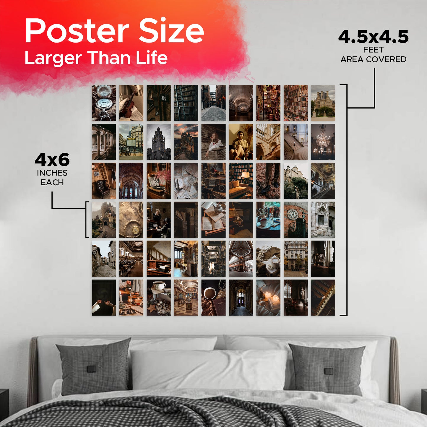 Dark Academia Wall Collage Kit Pack Of 54 Posters