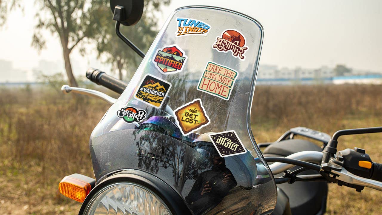 Pack Of 50 Biker Vinyl Sticker