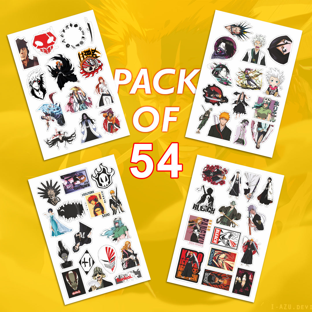 Bleach Anime Edition Laptop Vinyl Sticker Pack of 54