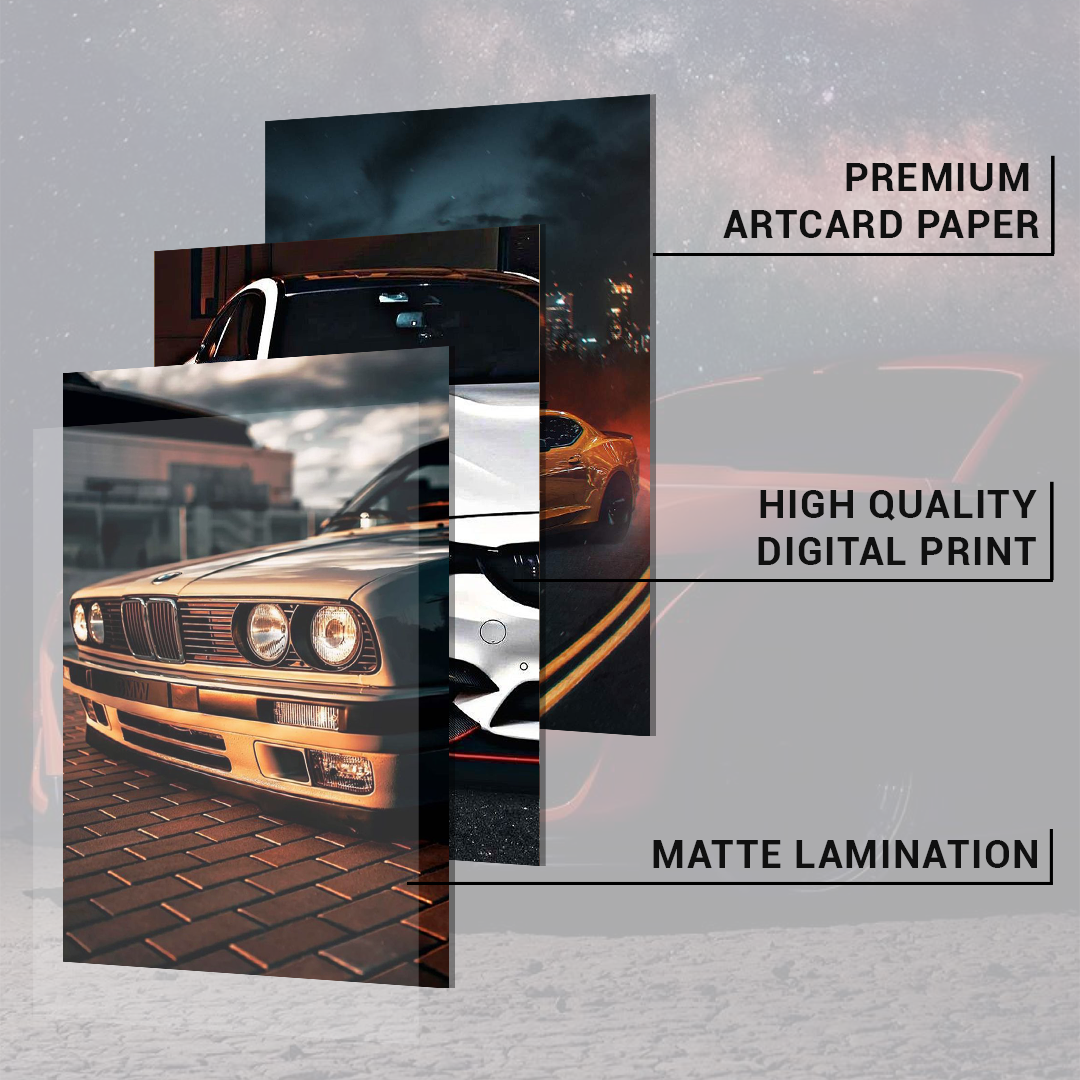 Aesthetic Car Wall Collage Kit Pack Of 54 Posters