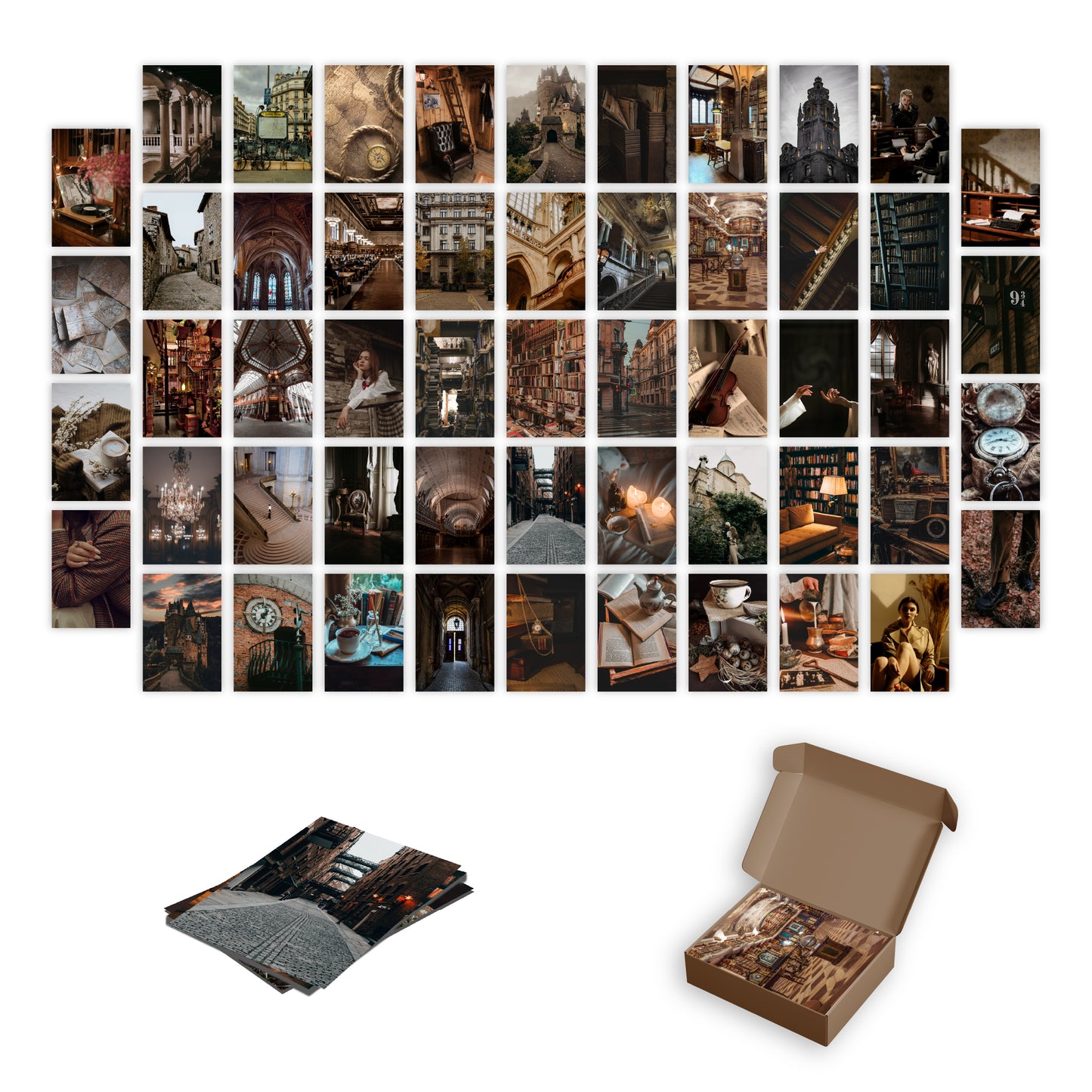 Dark Academia Wall Collage Kit Pack Of 54 Posters
