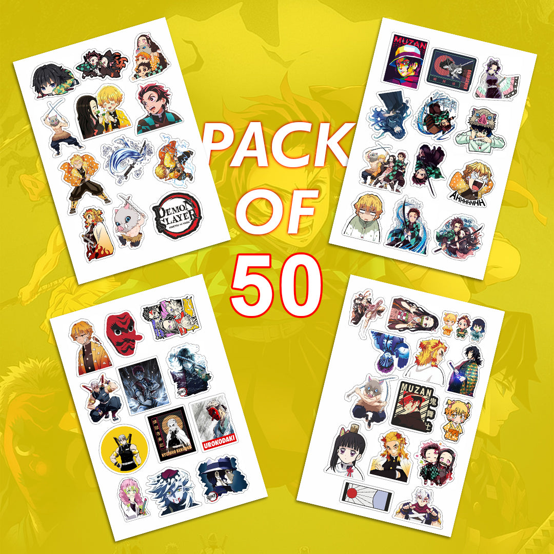 Demon Slayer Anime Vinyl Sticker Pack of 50