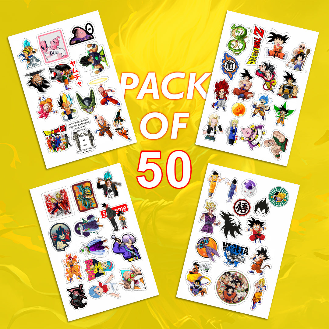 Dragon Ball Z Edition Vinyl Sticker Pack of 50