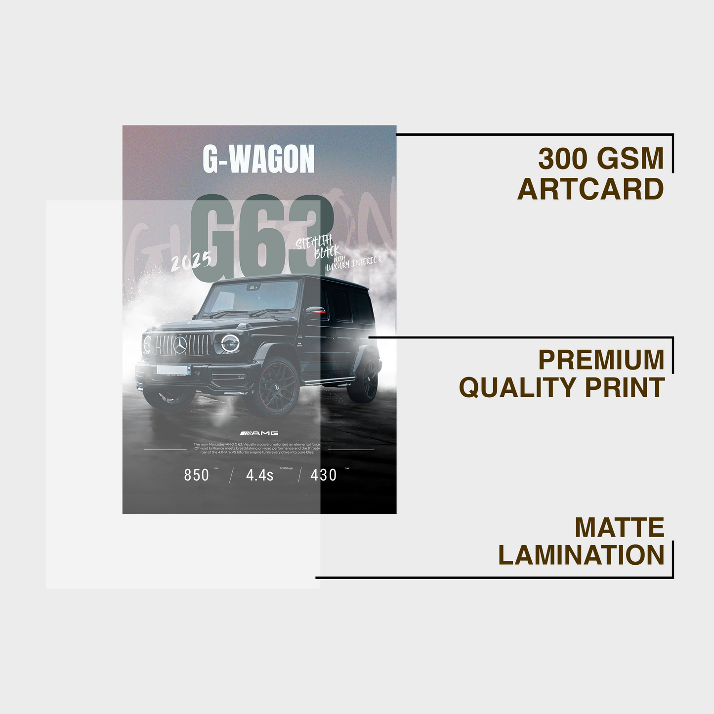 G Wagon A4 Framed Poster