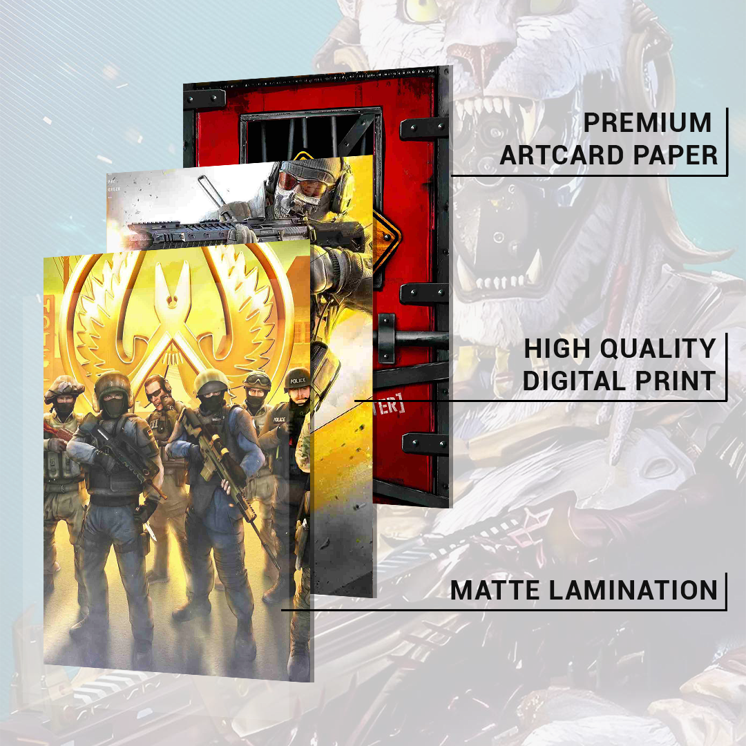 Gaming Wall Collage Kit Pack Of 54 Posters Glue Dots Included