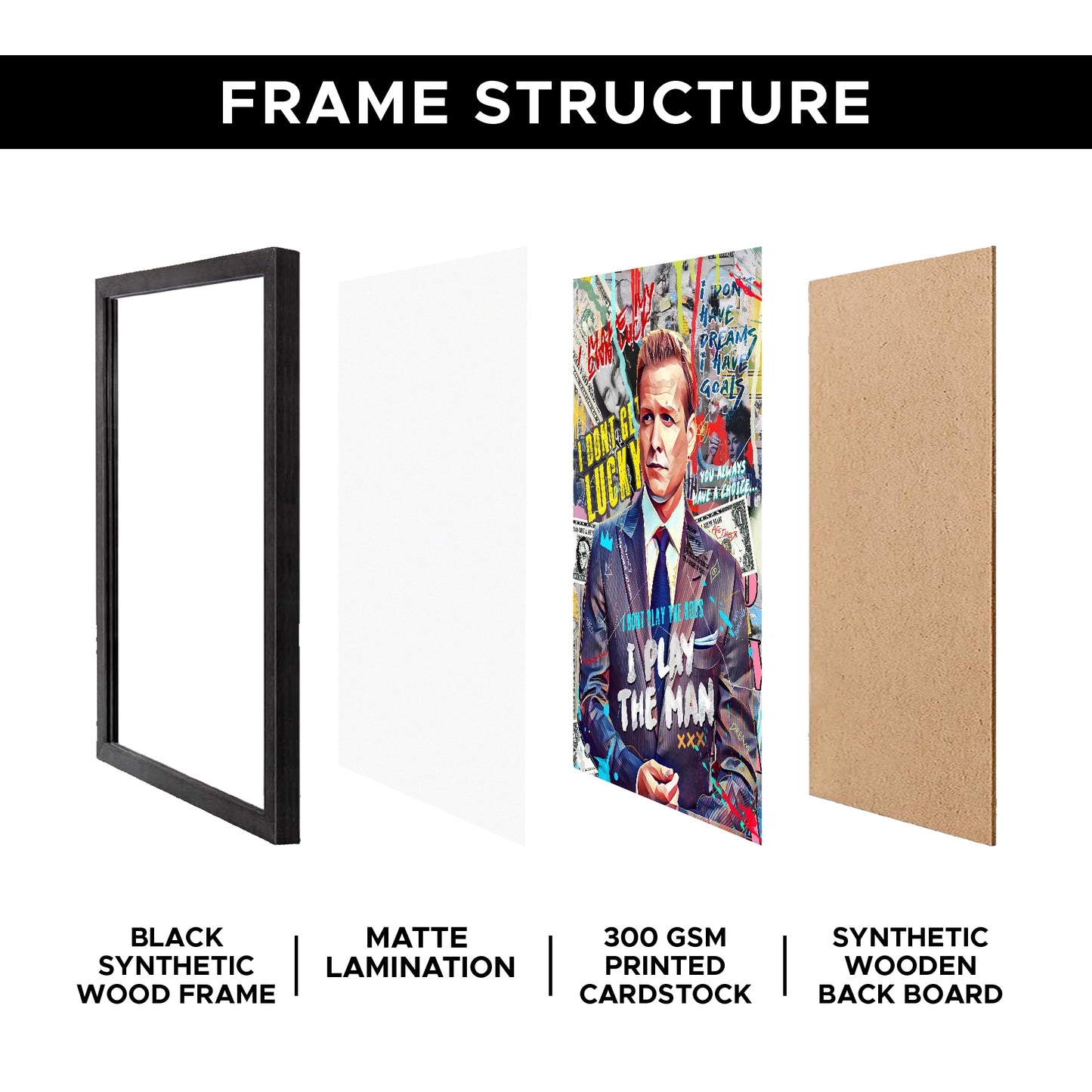 Harvey Specter Wall Poster Framed