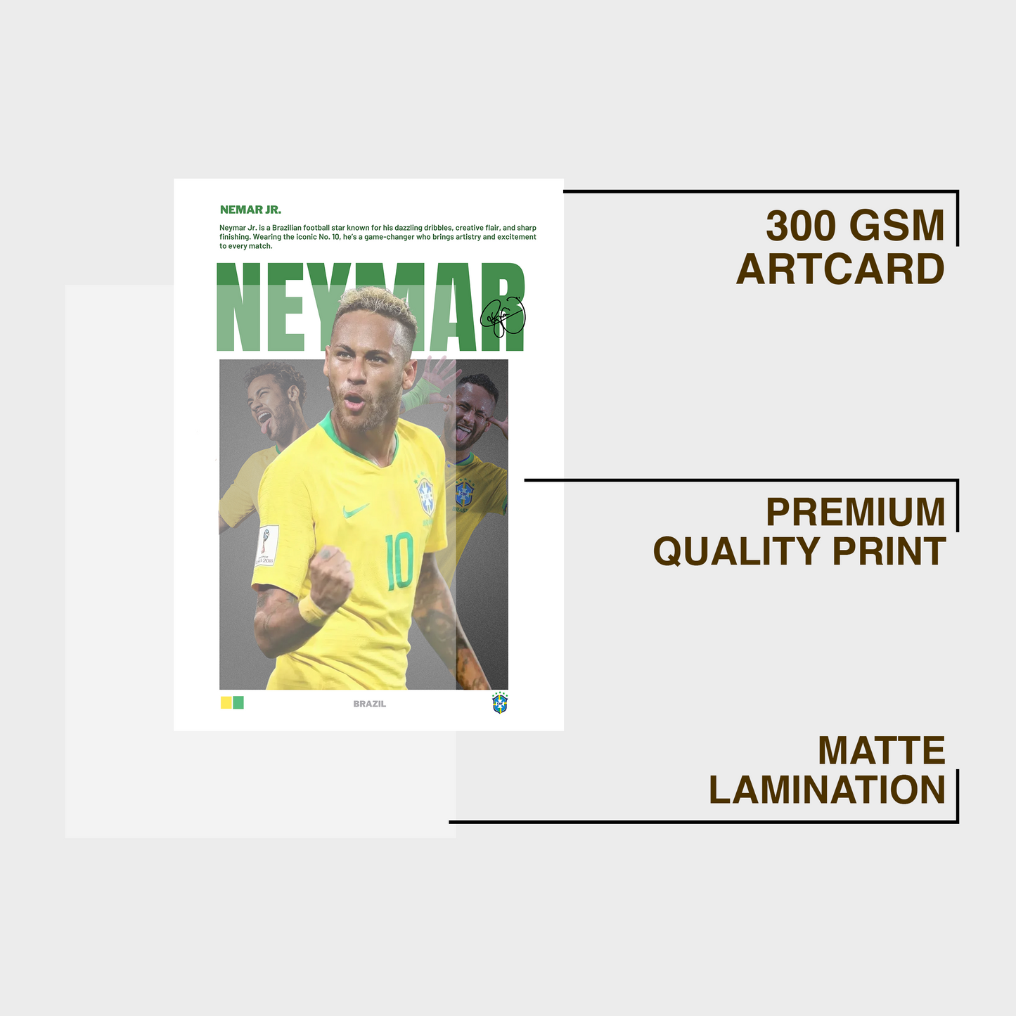 Neymar A4 Framed Poster