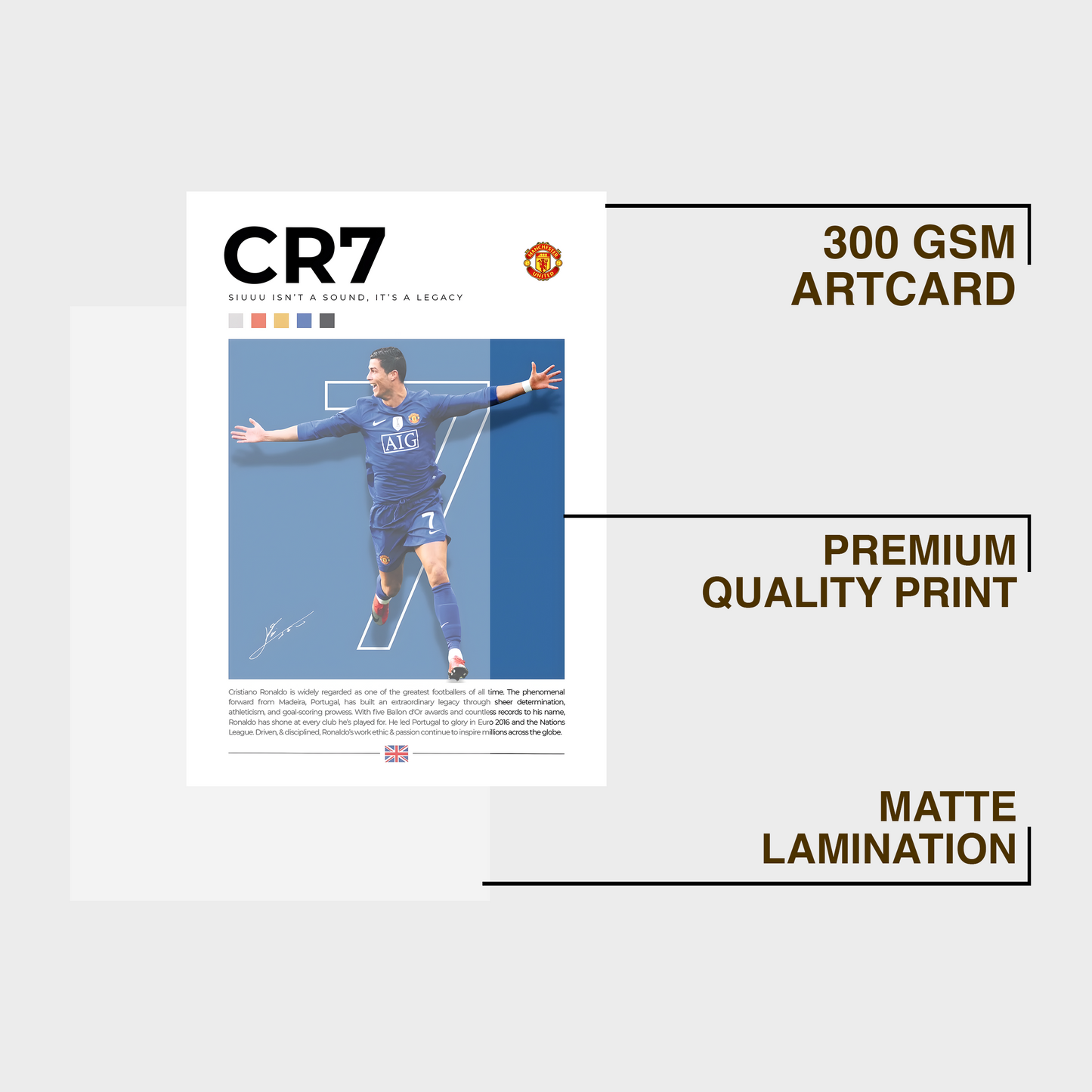 Cristiano Ronaldo A4 Framed Poster