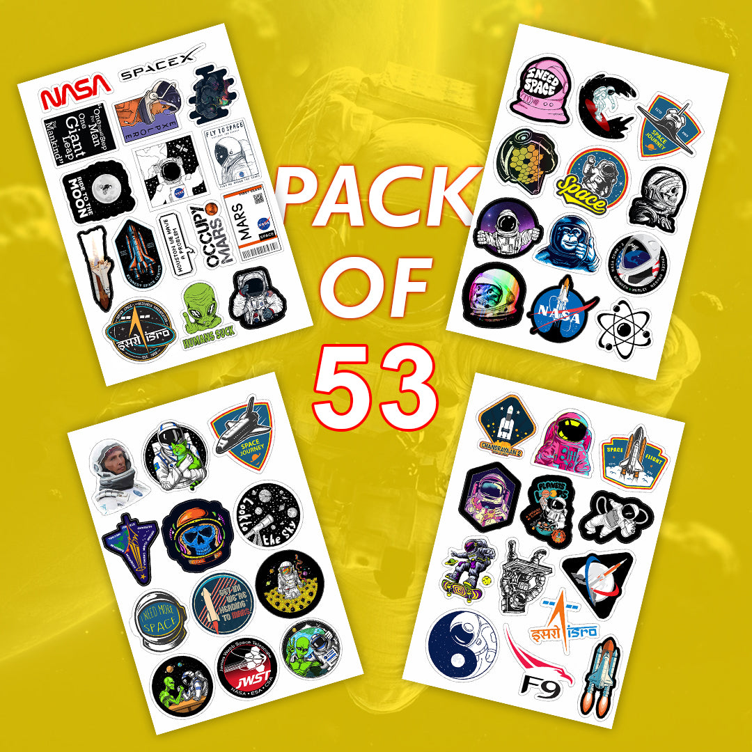Space Nasa Edition Laptop Vinyl Sticker Pack Of 53