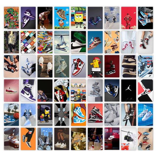 Sneakerhead Wall Collage Kit Pack of 54 Posters Glue Dots Included