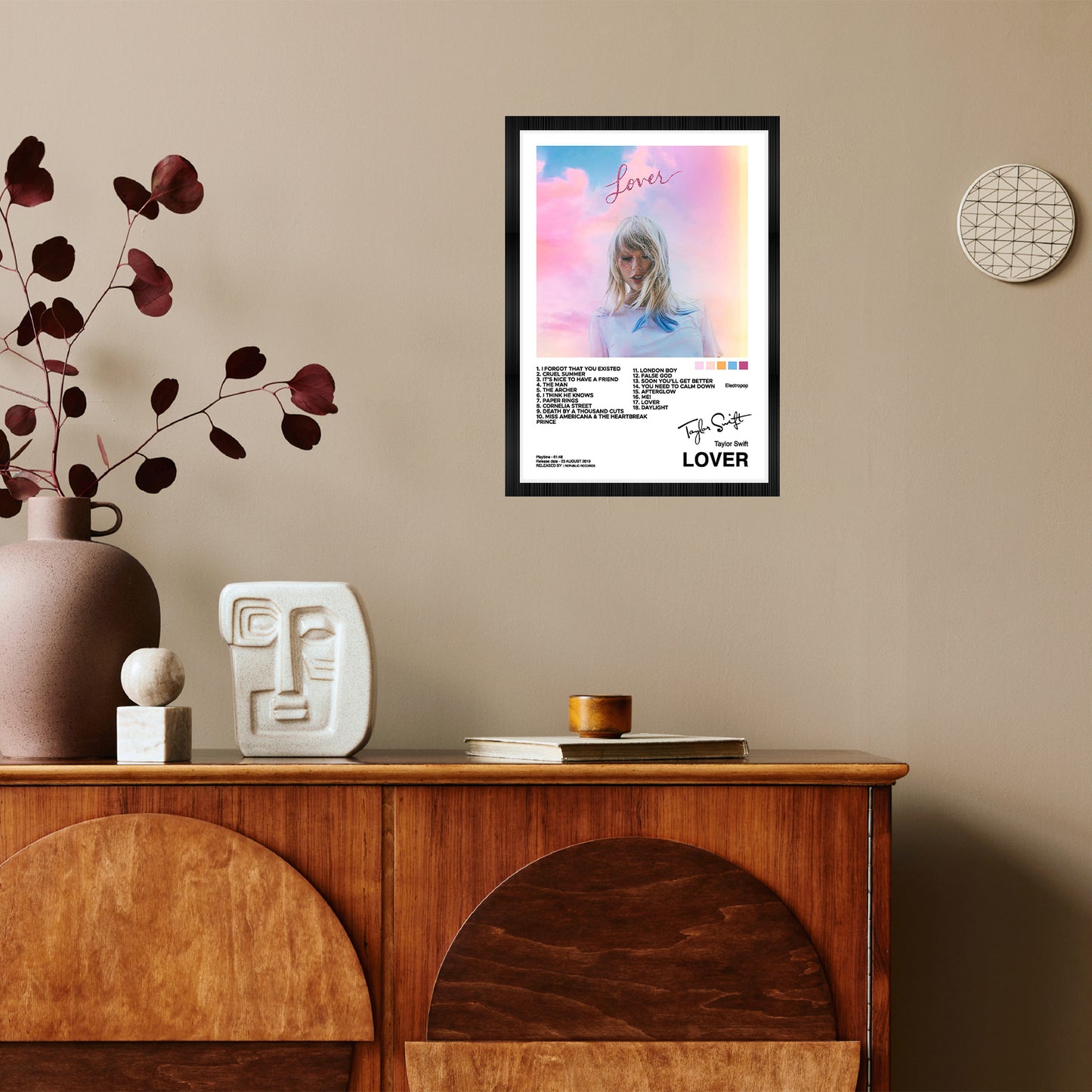 Taylor Swift Lover Album Art A4 Framed Poster