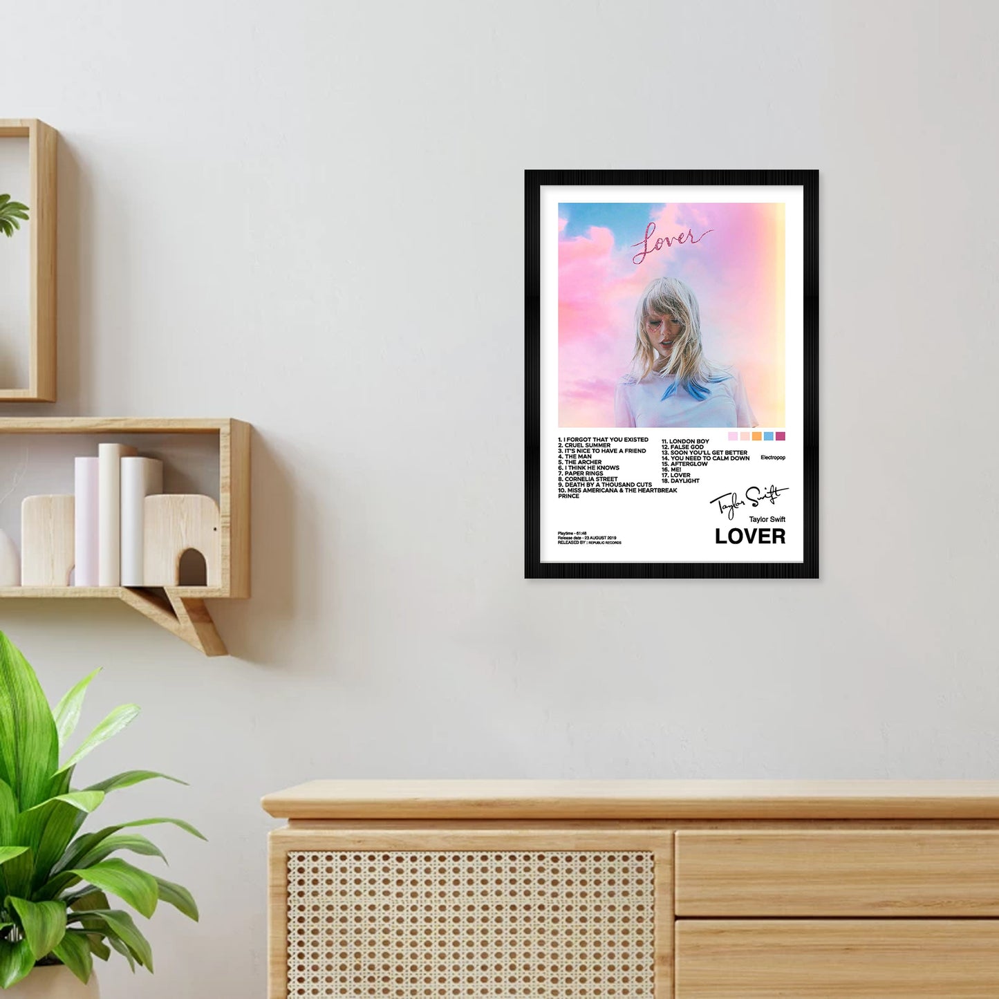 Taylor Swift Lover Album Art A4 Framed Poster