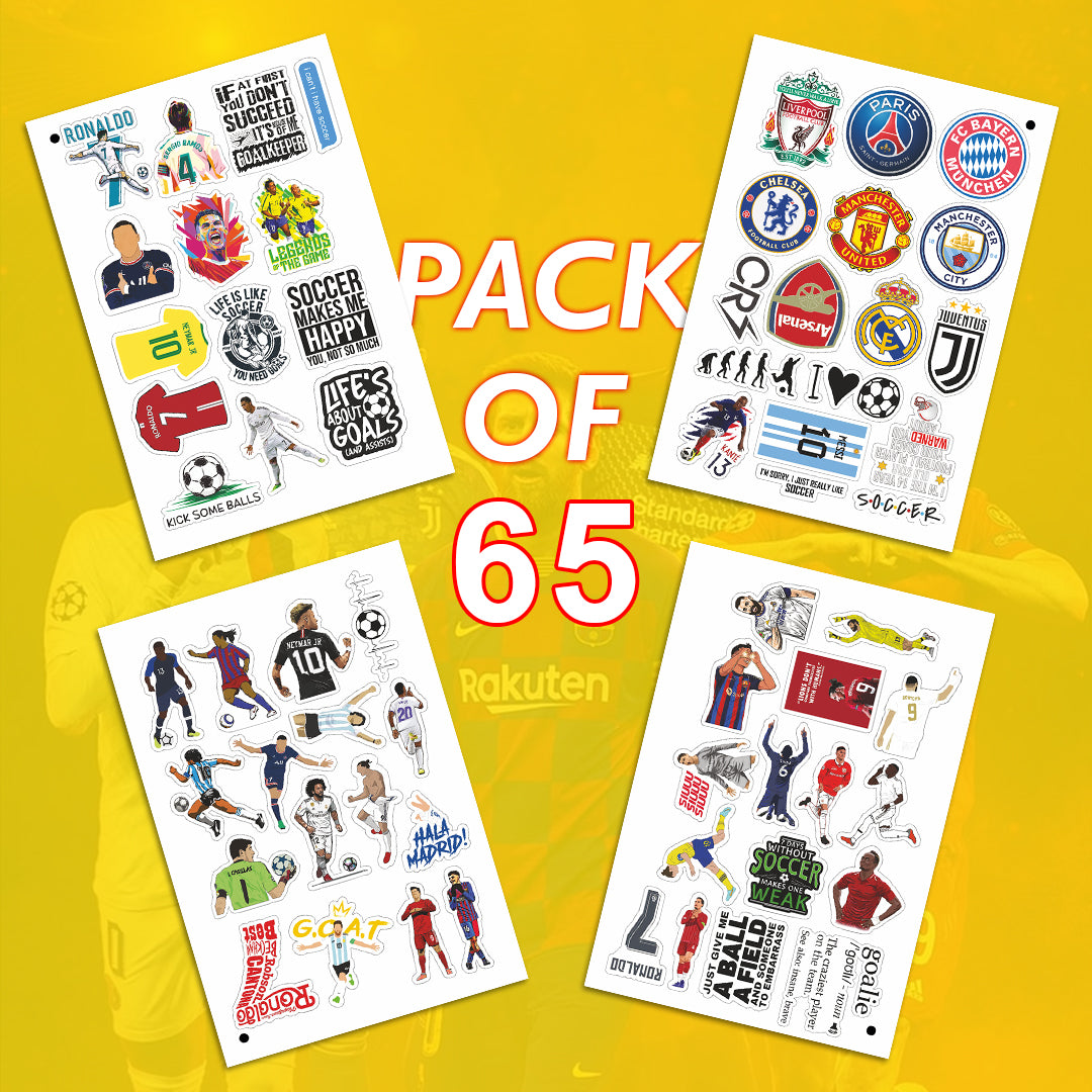 Football Vinyl Laptop Sticker Pack of 65