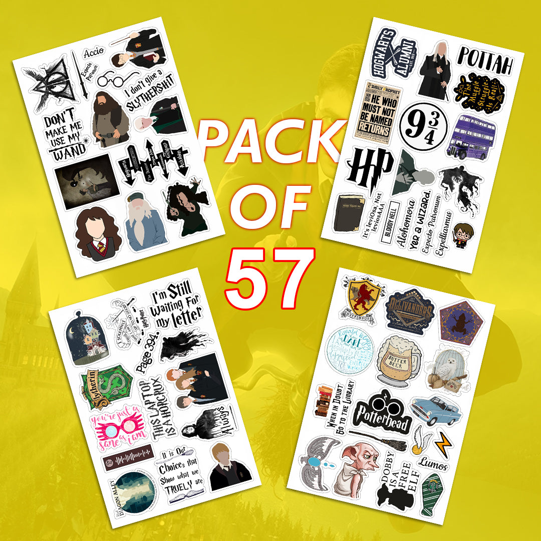 Harry Potter Edition Laptop Vinyl Sticker Pack Of 57