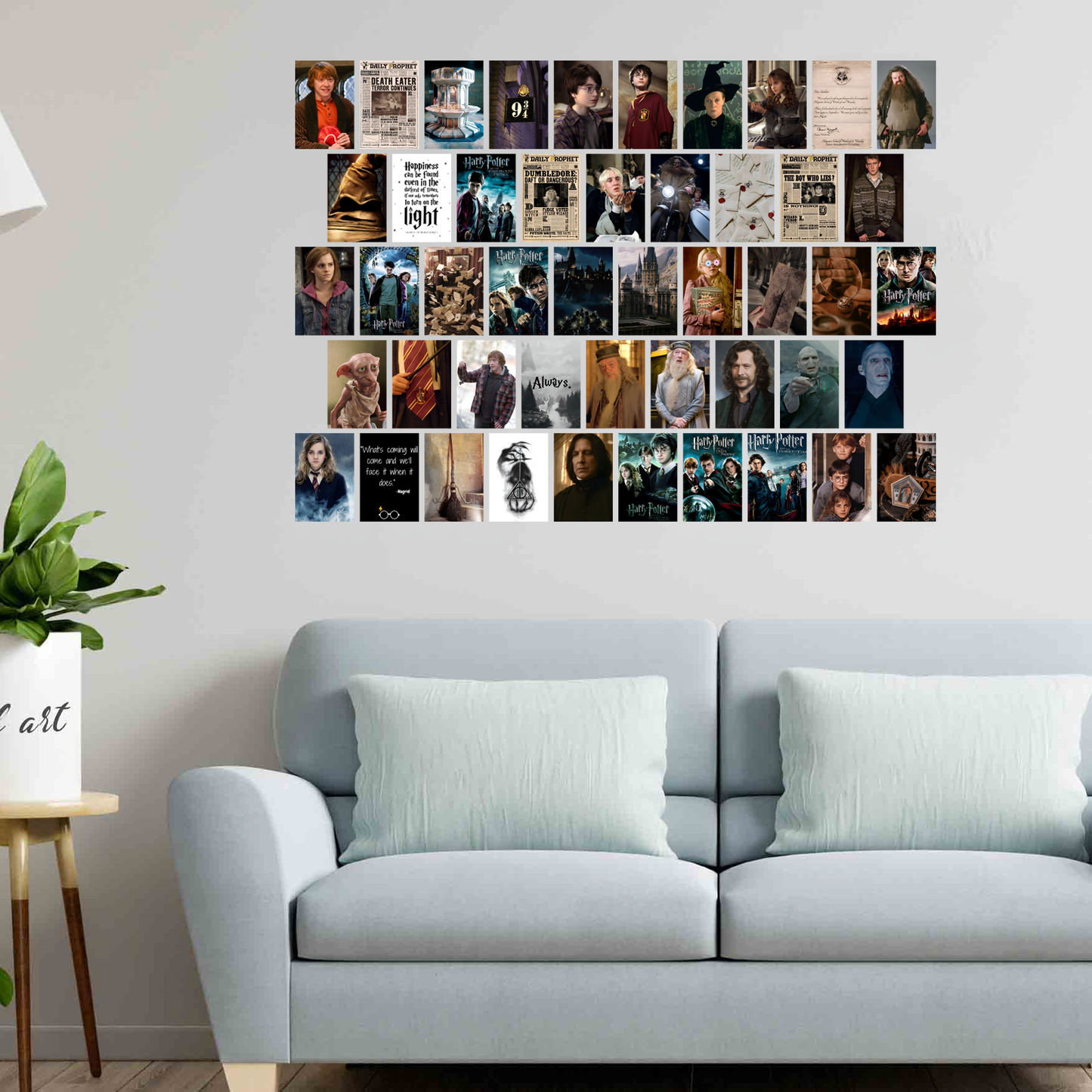 Harry Potter Wall Collage Kit Pack Of 54 Posters Glue Dots Included