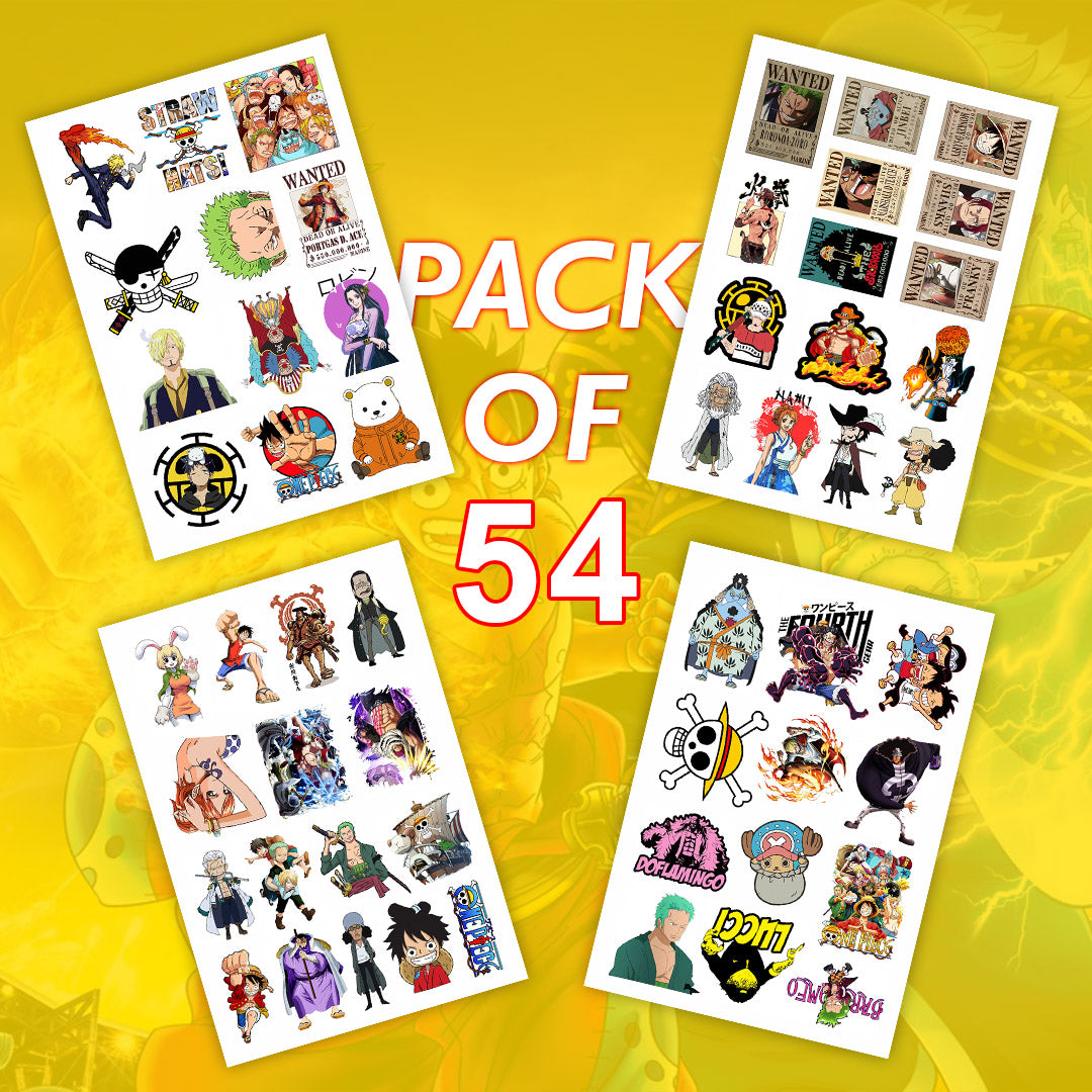 One Piece Anime Laptop Vinyl Sticker Pack Of 54
