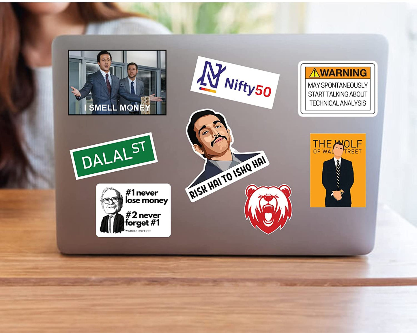 Stock Market Edition Laptop Vinyl Sticker Pack Of 55