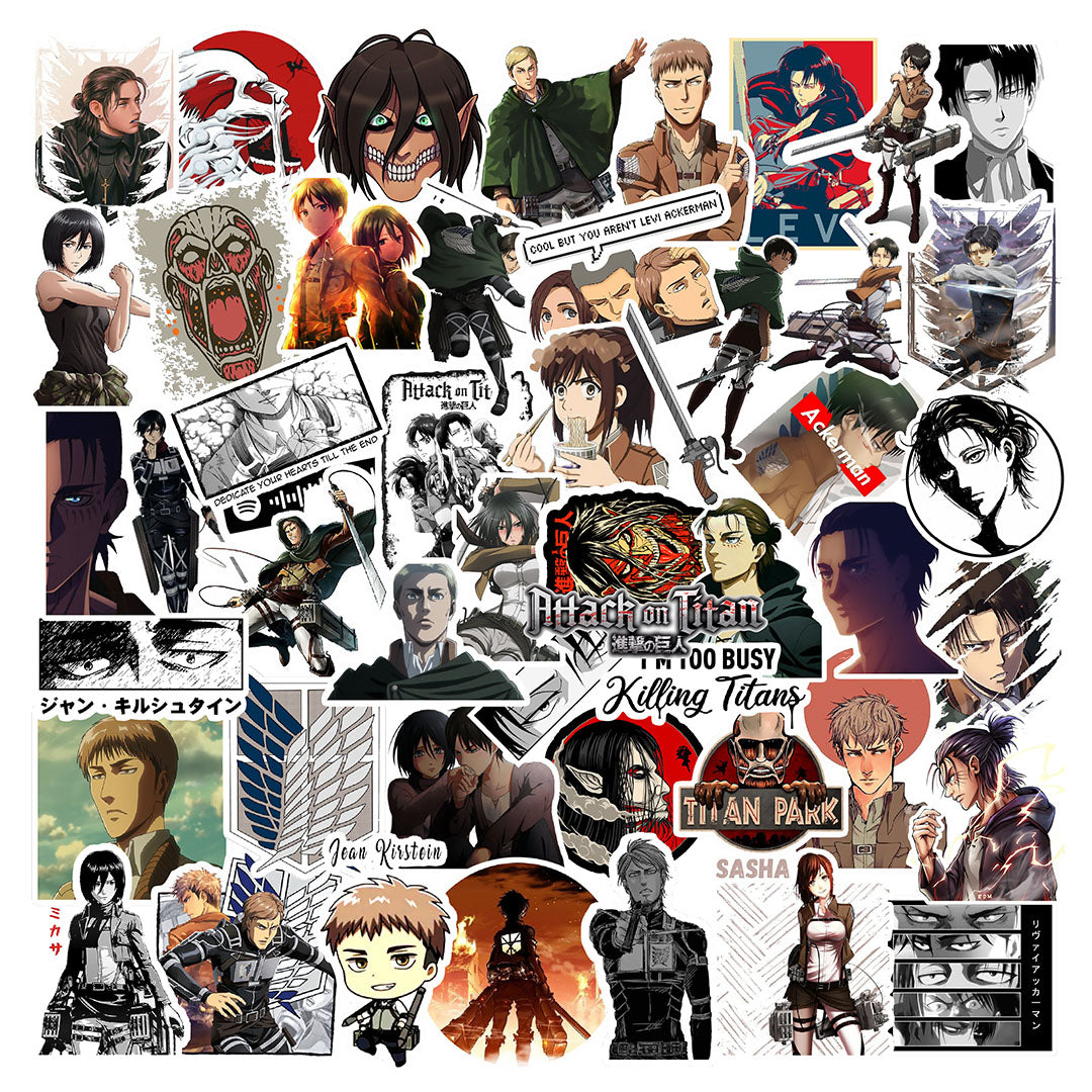 Attack On Titan Laptop Vinyl Stickers Pack Of 50