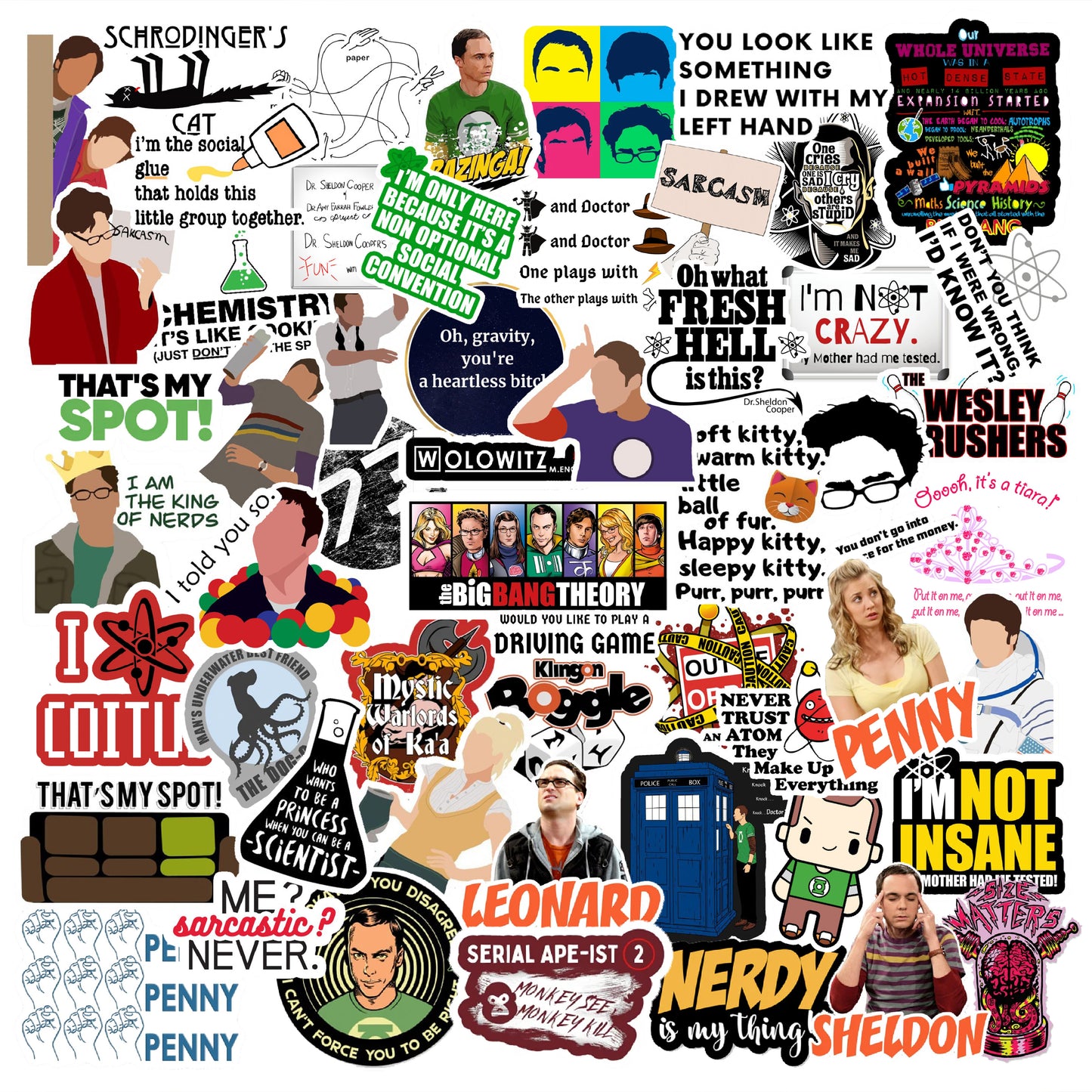 Big Bang Theory Edition Laptop Vinyl Sticker Pack Of 55