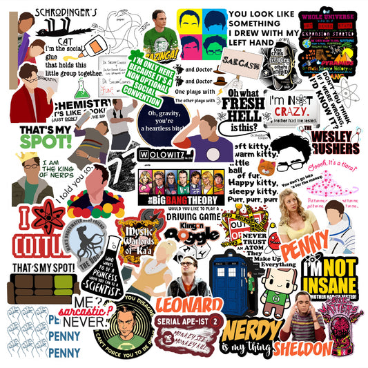 Big Bang Theory Edition Laptop Vinyl Sticker Pack Of 55
