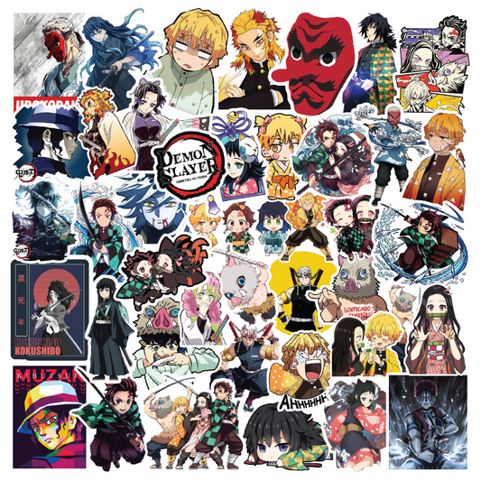 Demon Slayer Anime Vinyl Sticker Pack of 50