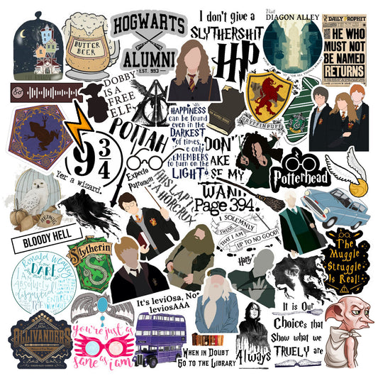 Harry Potter Edition Laptop Vinyl Sticker Pack Of 57