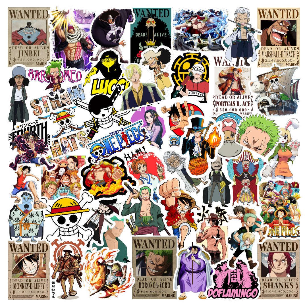 Anime One Piece Notebook Stickers, One Piece Computer Stickers