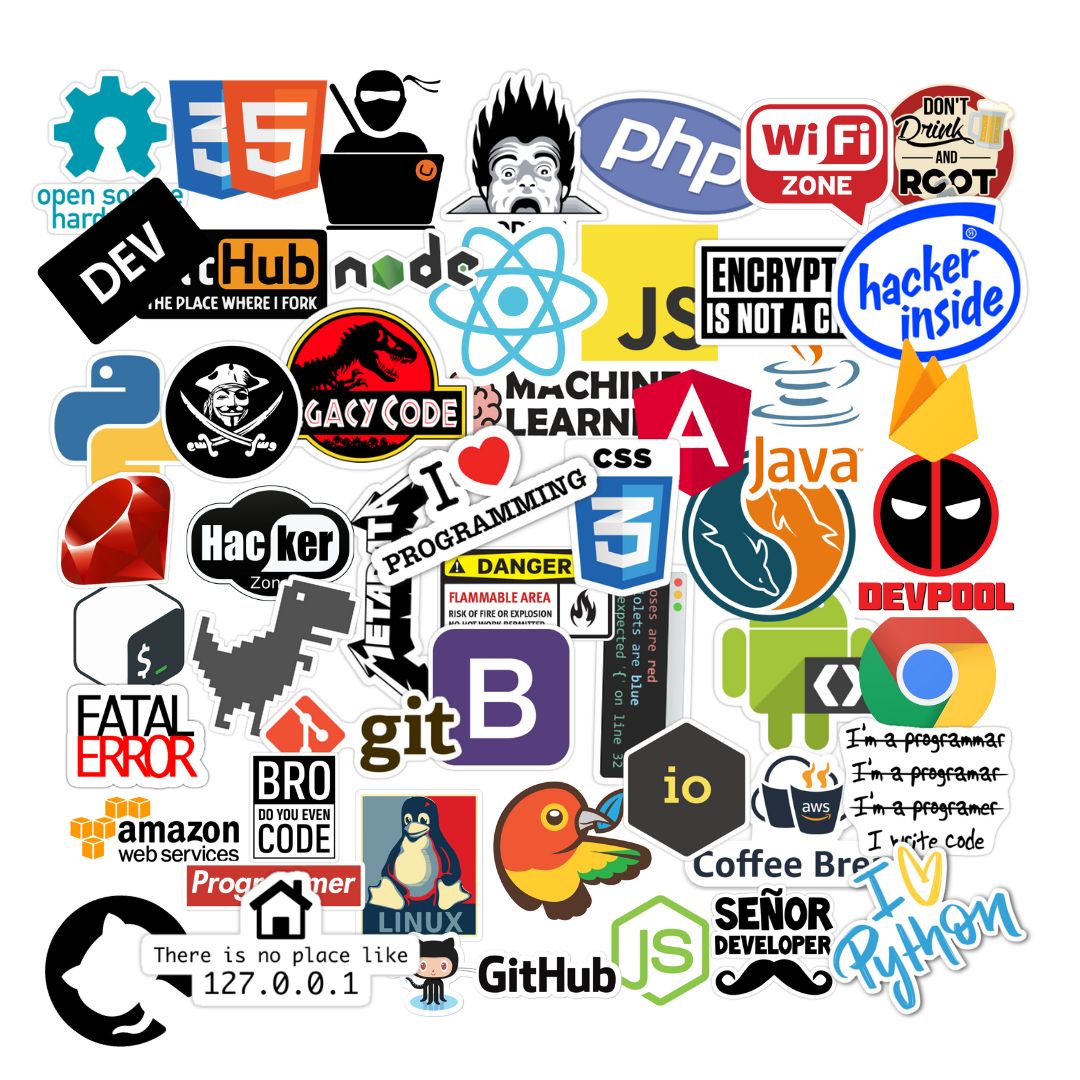 Programmer Coding Edition Laptop Vinyl Sticker Pack Of 56