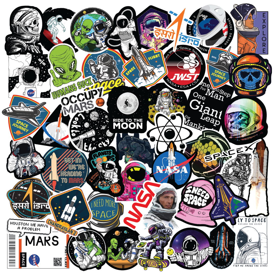 Space Nasa Edition Laptop Vinyl Sticker Pack Of 53