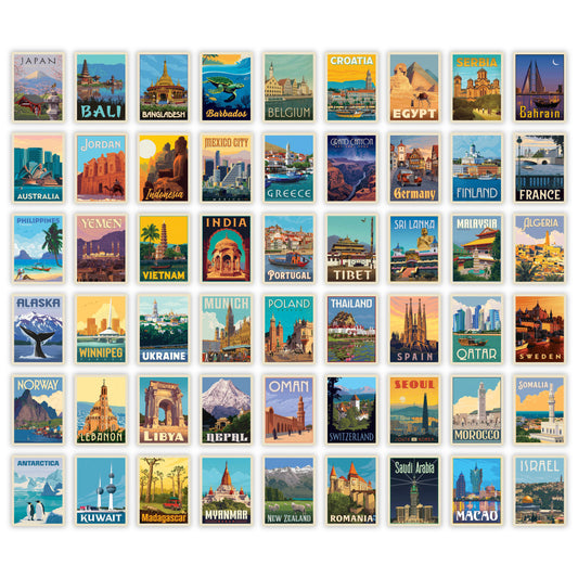 Vintage Country Wall Collage Kit Pack Of 54 Posters Glue Dots Included