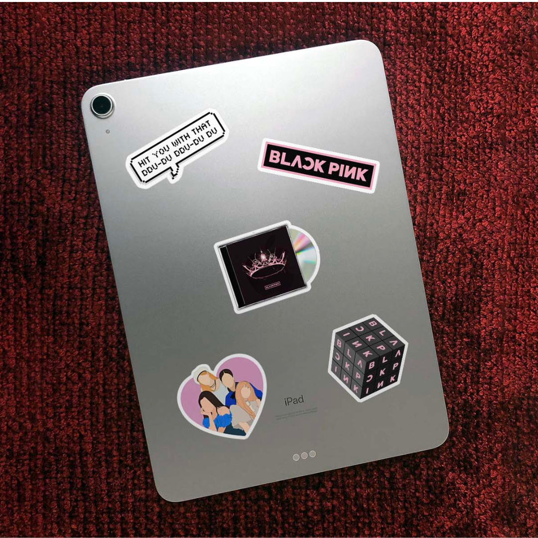 Black Pink K-Pop Laptop Vinyl Stickers Pack of 59