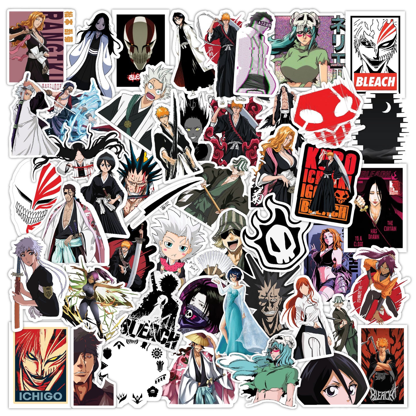 Bleach Anime Edition Laptop Vinyl Sticker Pack of 54