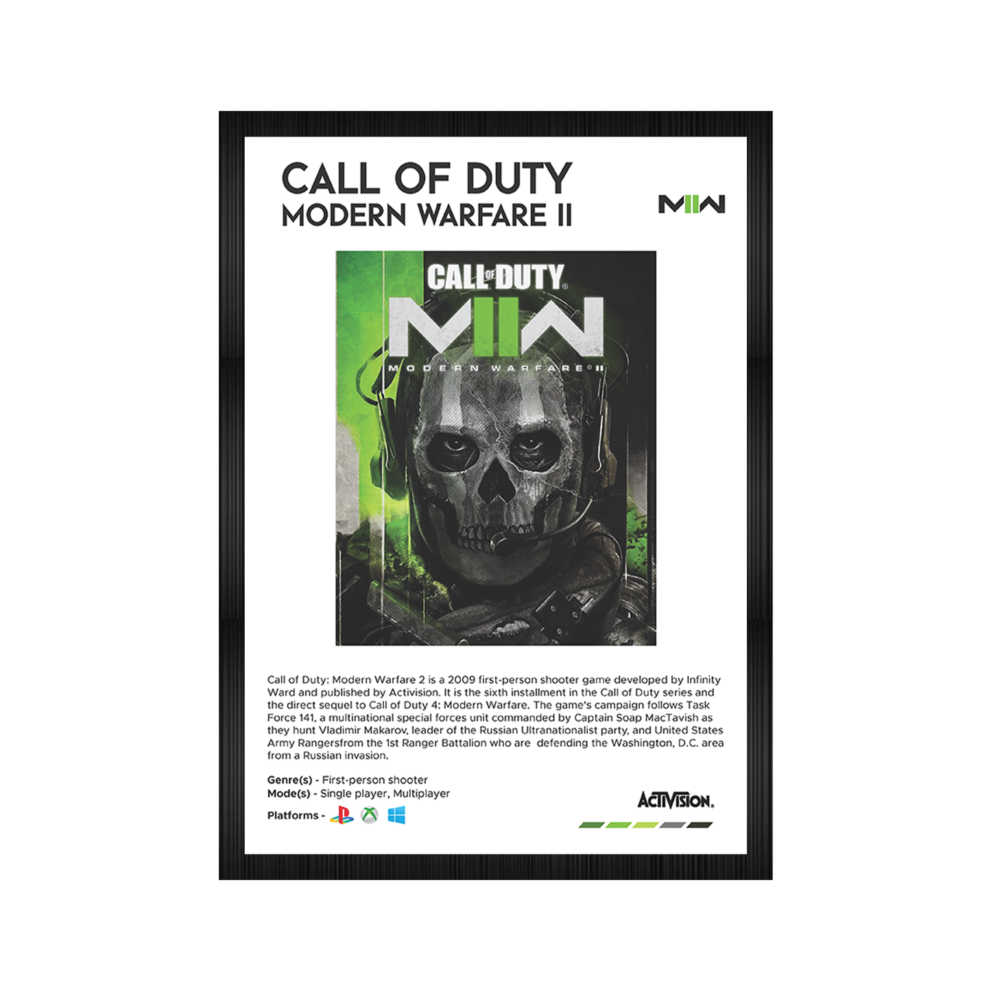 Call Of Duty Wall Poster Framed