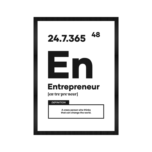 Entrepreneur Wall Poster Framed