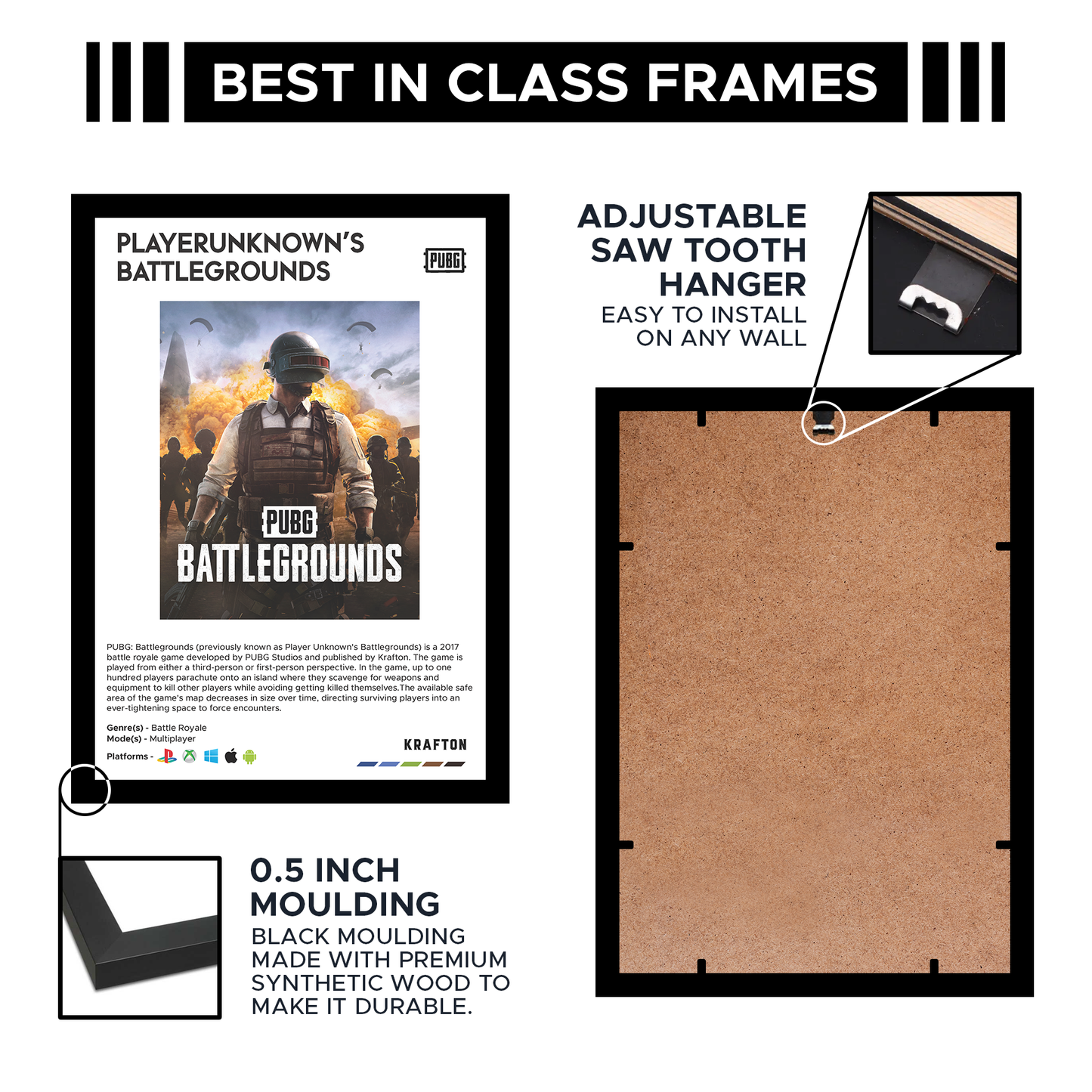 PUBG Wall Poster Framed