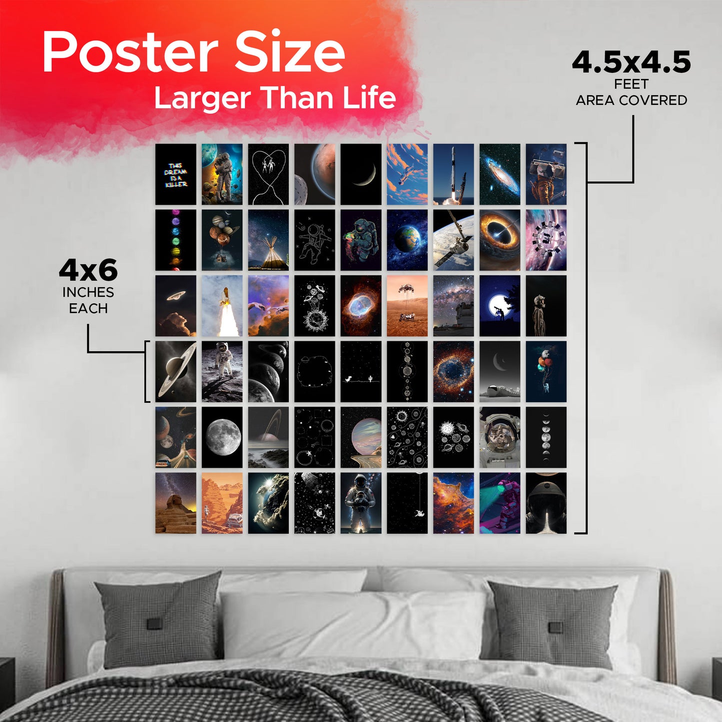 Space Wall Collage Kit Pack Of 54 Posters