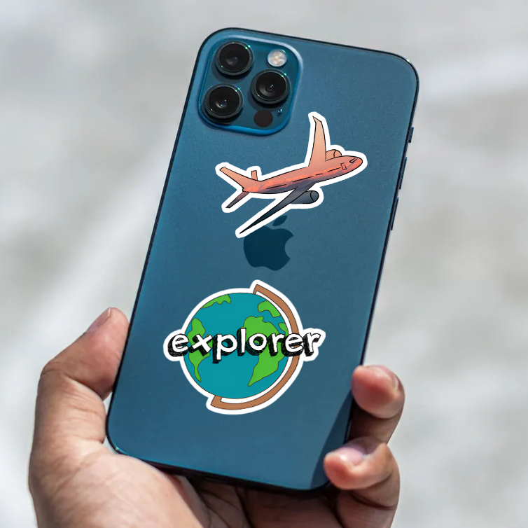 Travel stickers for mobile phones