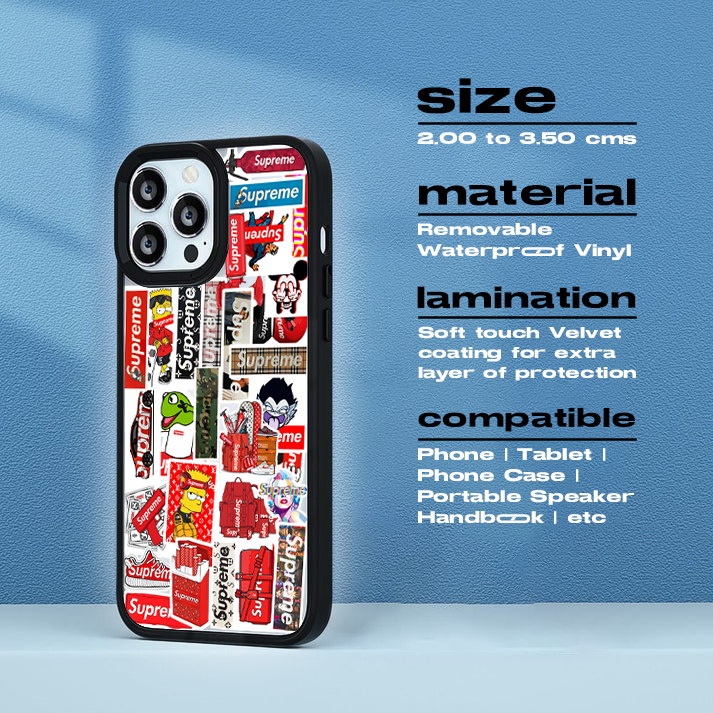 Supreme sales iphone sticker