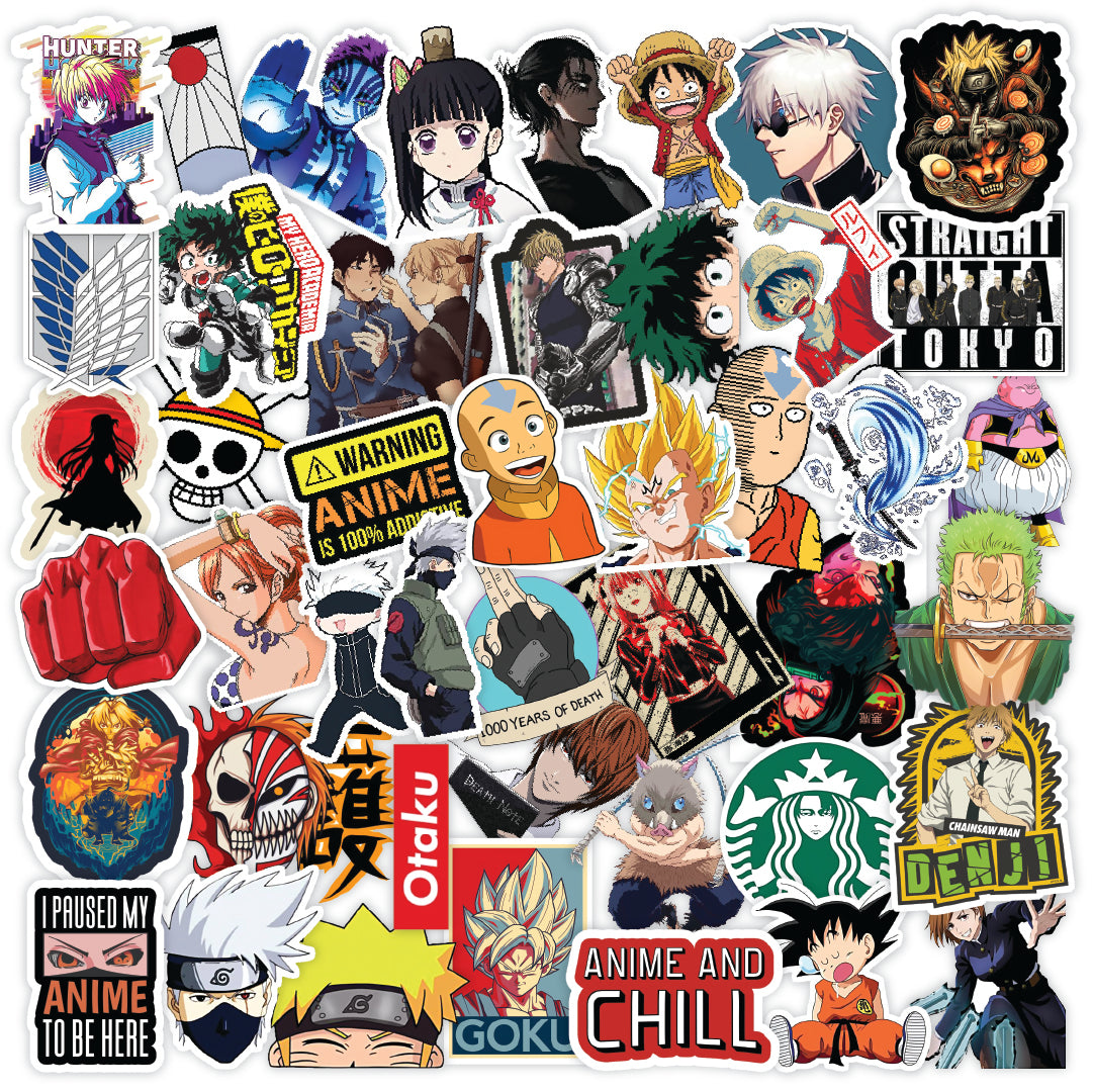 Anime Mixed Stickers[100 Pcs] Vinyl Waterproof Stickers for Laptop Water  Bottles | eBay