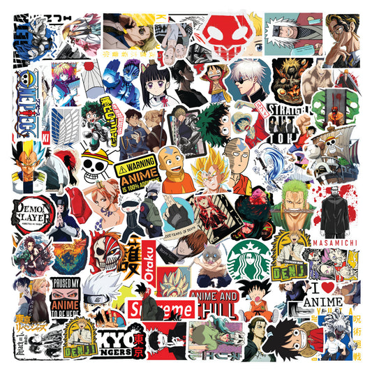 Random Anime Edition Laptop Vinyl Stickers Pack Of 102