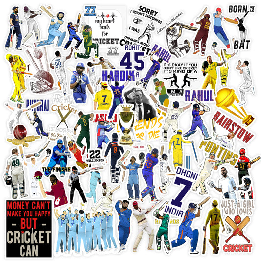 Cricket Vinyl Stickers Pack of 60