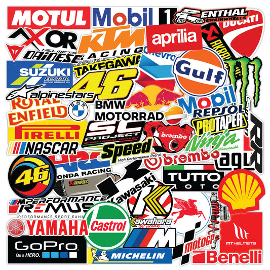 Biker Vinyl Sticker Pack of 74