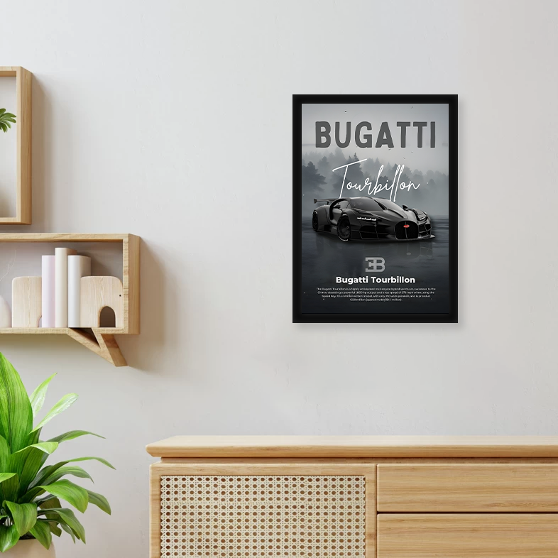 Bugatti Tourbillon A4 Framed Poster