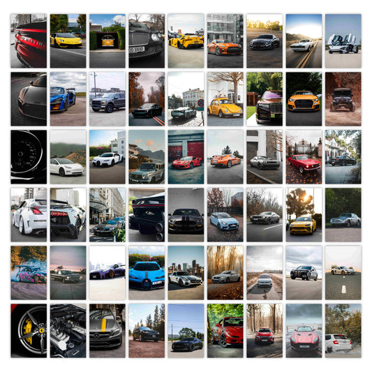 Aesthetic Car Wall Collage Kit Pack Of 54 Posters