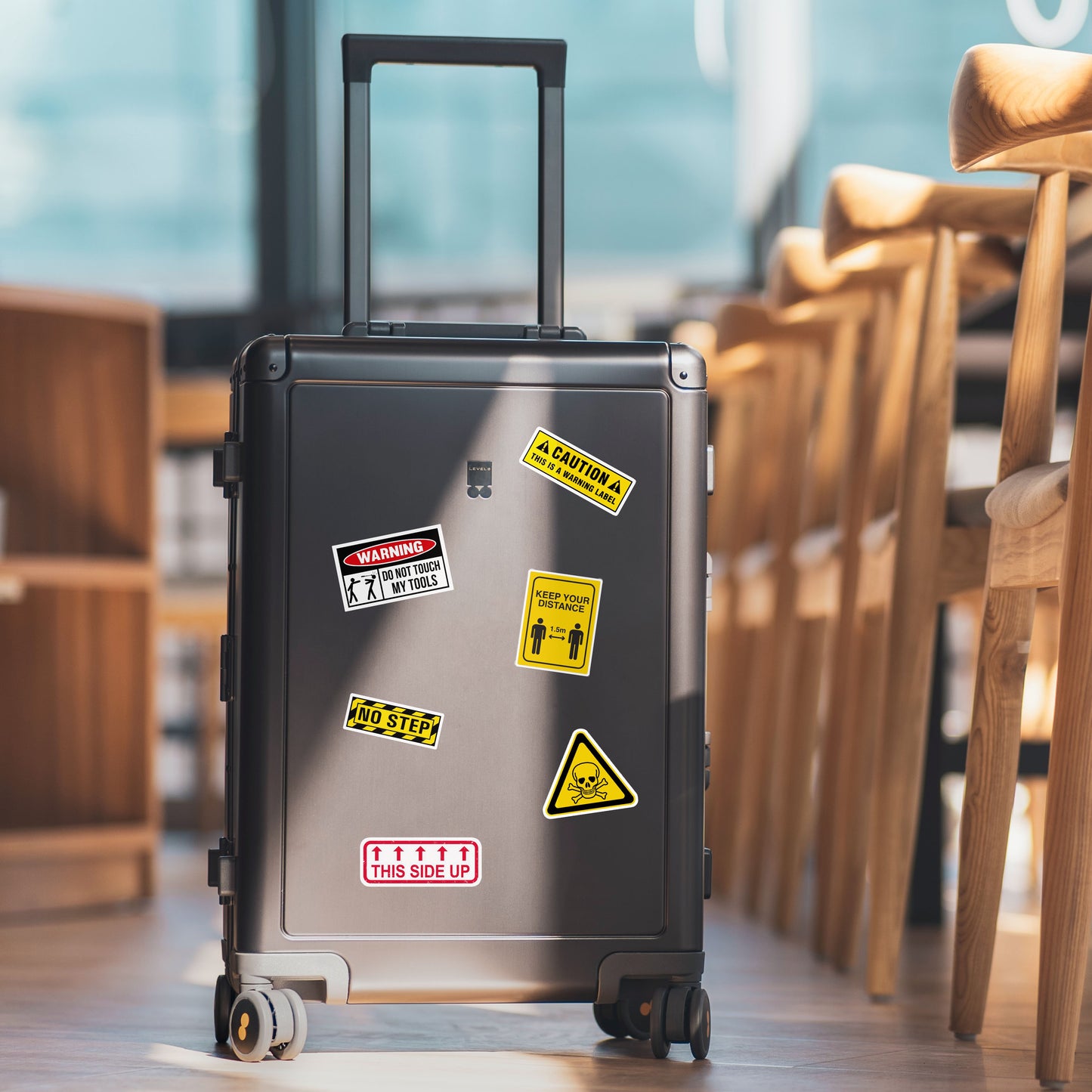 Warning Danger Sign Aesthetic Vinyl Sticker Pack Of 54