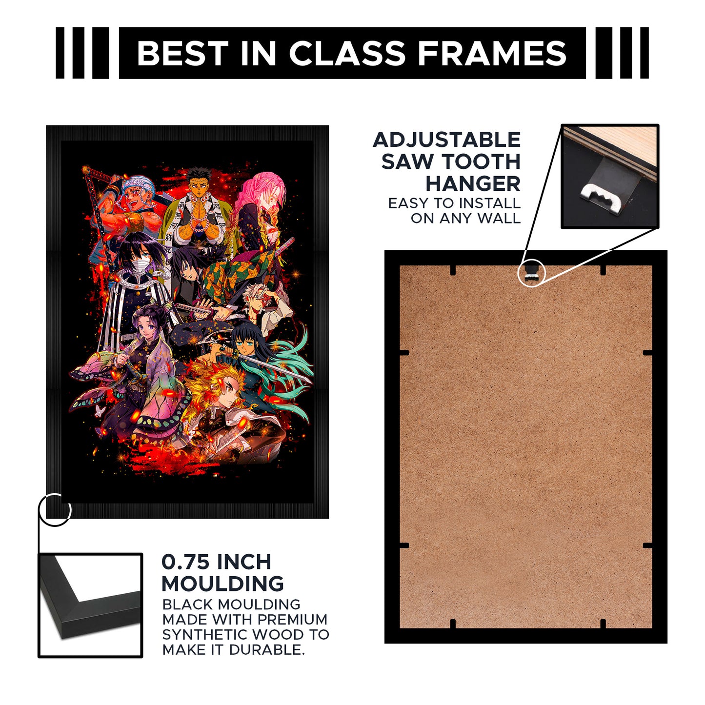 Demon Slayer Anime A4 Framed Poster