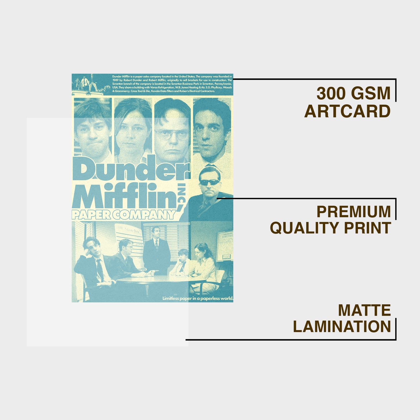 Dundler Mifflin The Office A4 Framed Posters