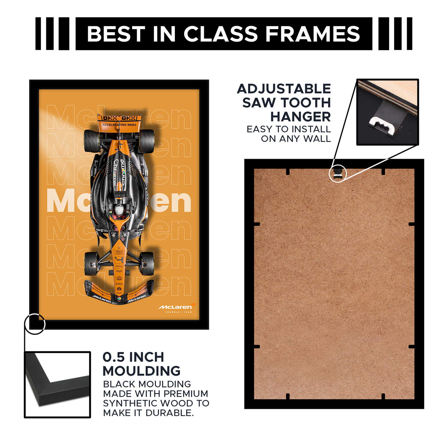 Mclaren F1 A4 Framed Poster