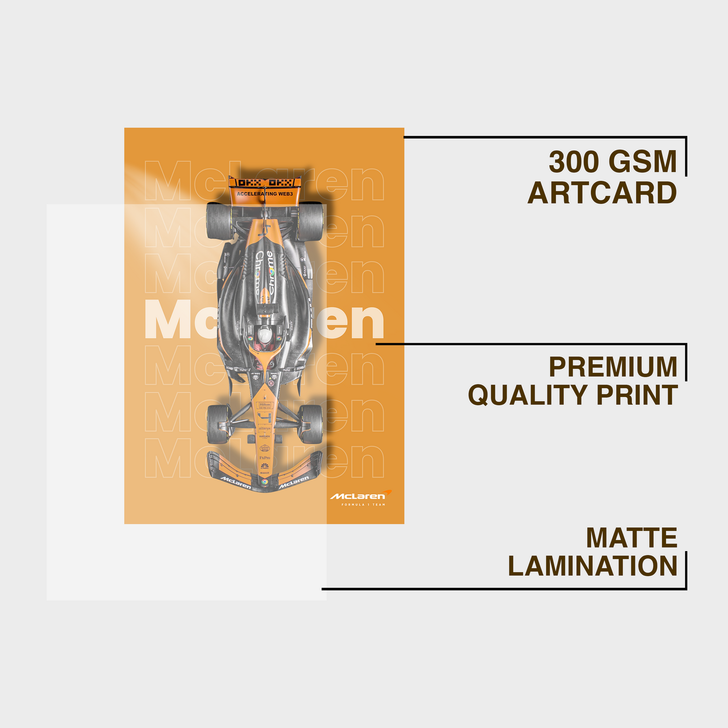 Mclaren F1 A4 Framed Poster