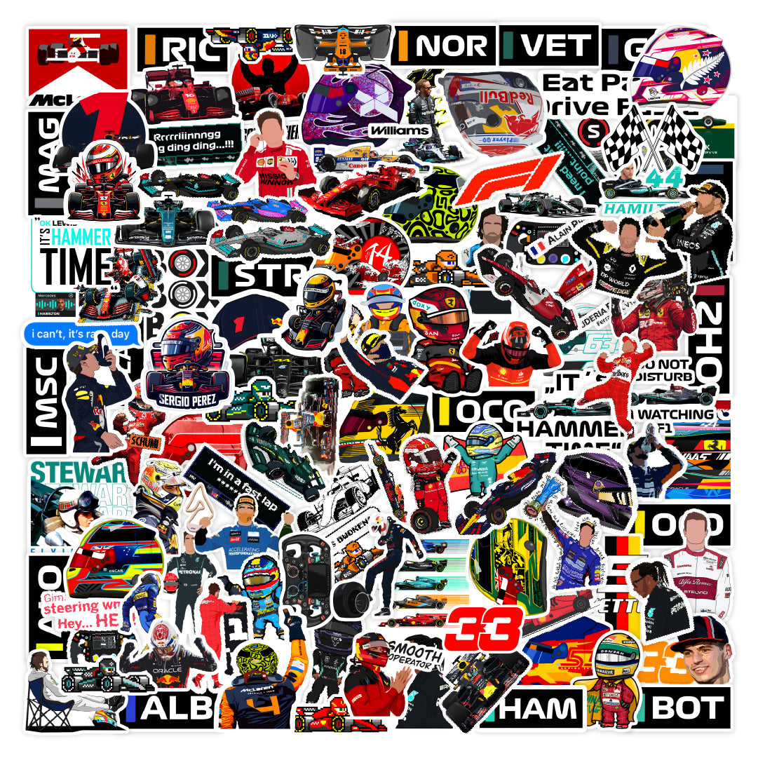 Formula One F1 Vinyl Sticker Pack  Of 120